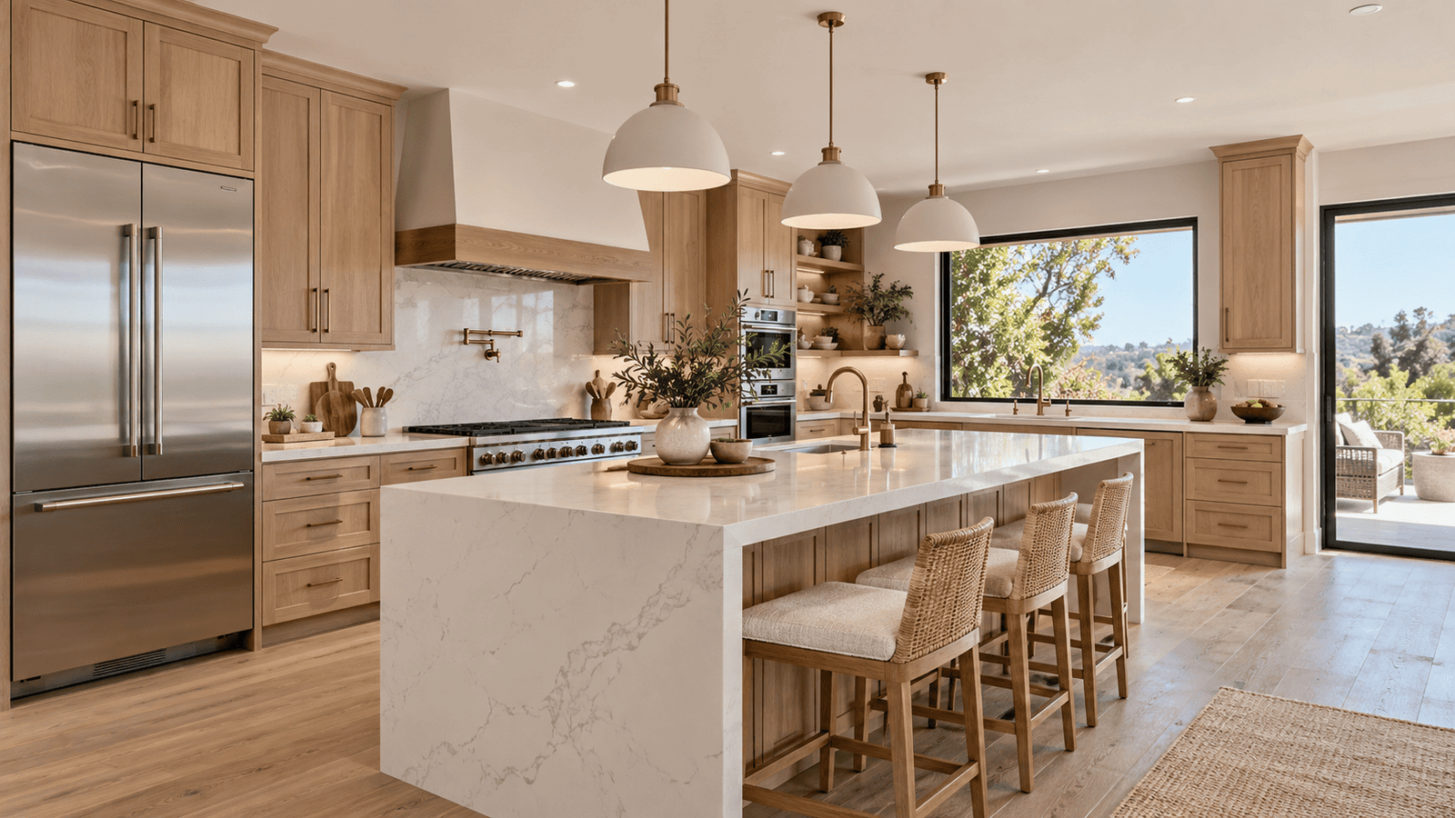 Sunlit Scandi-Luxe Kitchen Retreat